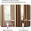 image:imageNICETOWN Snow White Cold Reducing Blackout Curtains 84 Long Full Light Blocking Drapes with Liner Thermal Insulated Draperies for Hall Villa 2 Pieces 42 Wide Each Panel Pure Snow WhiteWarm Beige