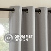 image:imageNICETOWN Snow White Cold Reducing Blackout Curtains 84 Long Full Light Blocking Drapes with Liner Thermal Insulated Draperies for Hall Villa 2 Pieces 42 Wide Each Panel Pure Snow WhiteLight Grey