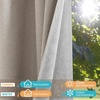 image:imageNICETOWN Snow White Cold Reducing Blackout Curtains 84 Long Full Light Blocking Drapes with Liner Thermal Insulated Draperies for Hall Villa 2 Pieces 42 Wide Each Panel Pure Snow WhiteNatural