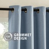 image:imageNICETOWN Snow White Cold Reducing Blackout Curtains 84 Long Full Light Blocking Drapes with Liner Thermal Insulated Draperies for Hall Villa 2 Pieces 42 Wide Each Panel Pure Snow WhiteStone Blue