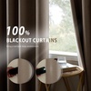 image:imageNICETOWN Snow White Cold Reducing Blackout Curtains 84 Long Full Light Blocking Drapes with Liner Thermal Insulated Draperies for Hall Villa 2 Pieces 42 Wide Each Panel Pure Snow WhiteLinen