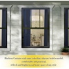 image:imageNICETOWN Snow White Cold Reducing Blackout Curtains 84 Long Full Light Blocking Drapes with Liner Thermal Insulated Draperies for Hall Villa 2 Pieces 42 Wide Each Panel Pure Snow WhiteNavy
