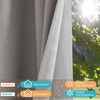 image:imageNICETOWN Snow White Cold Reducing Blackout Curtains 84 Long Full Light Blocking Drapes with Liner Thermal Insulated Draperies for Hall Villa 2 Pieces 42 Wide Each Panel Pure Snow WhiteLight Grey