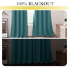 image:imageNICETOWN Snow White Cold Reducing Blackout Curtains 84 Long Full Light Blocking Drapes with Liner Thermal Insulated Draperies for Hall Villa 2 Pieces 42 Wide Each Panel Pure Snow WhiteCyan Green