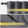 image:imageNICETOWN Snow White Cold Reducing Blackout Curtains 84 Long Full Light Blocking Drapes with Liner Thermal Insulated Draperies for Hall Villa 2 Pieces 42 Wide Each Panel Pure Snow WhiteDark Grey
