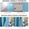 image:imageNICETOWN Snow White Cold Reducing Blackout Curtains 84 Long Full Light Blocking Drapes with Liner Thermal Insulated Draperies for Hall Villa 2 Pieces 42 Wide Each Panel Pure Snow WhiteBlue
