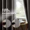 image:imageNICETOWN Snow White Cold Reducing Blackout Curtains 84 Long Full Light Blocking Drapes with Liner Thermal Insulated Draperies for Hall Villa 2 Pieces 42 Wide Each Panel Pure Snow WhiteLight Grey