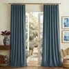 image:imageNICETOWN Lavender Purple Velvet Curtains 84 inch Long for Girls Bedroom Room Darkening Drapes Soft Privacy Protection Window Treatments for Hall 2 Pieces 52 WideSlate Blue
