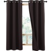 image:imageNICETOWN Snow White Cold Reducing Blackout Curtains 84 Long Full Light Blocking Drapes with Liner Thermal Insulated Draperies for Hall Villa 2 Pieces 42 Wide Each Panel Pure Snow WhiteCoffee Brown