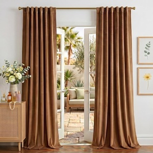 image:imageNICETOWN Lavender Purple Velvet Curtains 84 inch Long for Girls Bedroom Room Darkening Drapes Soft Privacy Protection Window Treatments for Hall 2 Pieces 52 WideBronze