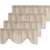 image:imageNICETOWN 2 Pack Linen Valance for Windows Kitchen Living Room Light Filtering Rod Pocket Farmhouse Country Rustic Window Shade for BathroomOfficeNursery 52 Wide x 18 Long TerracottaTerracotta