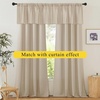 image:imageNICETOWN 2 Pack Linen Valance for Windows Kitchen Living Room Light Filtering Rod Pocket Farmhouse Country Rustic Window Shade for BathroomOfficeNursery 52 Wide x 18 Long TerracottaTaupe
