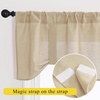 image:imageNICETOWN 2 Pack Linen Valance for Windows Kitchen Living Room Light Filtering Rod Pocket Farmhouse Country Rustic Window Shade for BathroomOfficeNursery 52 Wide x 18 Long TerracottaTaupe