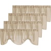 image:imageNICETOWN 2 Pack Linen Valance for Windows Kitchen Living Room Light Filtering Rod Pocket Farmhouse Country Rustic Window Shade for BathroomOfficeNursery 52 Wide x 18 Long TerracottaTaupe