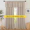 image:imageNICETOWN 2 Pack Linen Valance for Windows Kitchen Living Room Light Filtering Rod Pocket Farmhouse Country Rustic Window Shade for BathroomOfficeNursery 52 Wide x 18 Long TerracottaTaupe