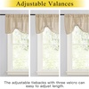 image:imageNICETOWN 2 Pack Linen Valance for Windows Kitchen Living Room Light Filtering Rod Pocket Farmhouse Country Rustic Window Shade for BathroomOfficeNursery 52 Wide x 18 Long TerracottaTaupe