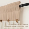 image:imageNICETOWN 2 Pack Linen Valance for Windows Kitchen Living Room Light Filtering Rod Pocket Farmhouse Country Rustic Window Shade for BathroomOfficeNursery 52 Wide x 18 Long TerracottaTaupe