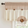 image:imageNICETOWN 2 Pack Linen Valance for Windows Kitchen Living Room Light Filtering Rod Pocket Farmhouse Country Rustic Window Shade for BathroomOfficeNursery 52 Wide x 18 Long Terracottatan
