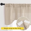 image:imageNICETOWN 2 Pack Linen Valance for Windows Kitchen Living Room Light Filtering Rod Pocket Farmhouse Country Rustic Window Shade for BathroomOfficeNursery 52 Wide x 18 Long TerracottaTerracotta