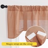 image:imageNICETOWN 2 Pack Linen Valance for Windows Kitchen Living Room Light Filtering Rod Pocket Farmhouse Country Rustic Window Shade for BathroomOfficeNursery 52 Wide x 18 Long TerracottaTerracotta