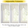 image:imageNICETOWN 2 Pack Linen Valance for Windows Kitchen Living Room Light Filtering Rod Pocket Farmhouse Country Rustic Window Shade for BathroomOfficeNursery 52 Wide x 18 Long TerracottaOff White