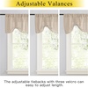 image:imageNICETOWN 2 Pack Linen Valance for Windows Kitchen Living Room Light Filtering Rod Pocket Farmhouse Country Rustic Window Shade for BathroomOfficeNursery 52 Wide x 18 Long TerracottaTaupe