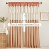 image:imageNICETOWN 2 Pack Linen Valance for Windows Kitchen Living Room Light Filtering Rod Pocket Farmhouse Country Rustic Window Shade for BathroomOfficeNursery 52 Wide x 18 Long TerracottaTerracotta