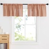 image:imageNICETOWN 2 Pack Linen Valance for Windows Kitchen Living Room Light Filtering Rod Pocket Farmhouse Country Rustic Window Shade for BathroomOfficeNursery 52 Wide x 18 Long TerracottaTerracotta