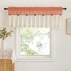 image:imageNICETOWN 2 Pack Linen Valance for Windows Kitchen Living Room Light Filtering Rod Pocket Farmhouse Country Rustic Window Shade for BathroomOfficeNursery 52 Wide x 18 Long TerracottaTerracotta