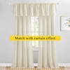 image:imageNICETOWN 2 Pack Linen Valance for Windows Kitchen Living Room Light Filtering Rod Pocket Farmhouse Country Rustic Window Shade for BathroomOfficeNursery 52 Wide x 18 Long TerracottaOff White