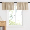 image:imageNICETOWN 2 Pack Linen Valance for Windows Kitchen Living Room Light Filtering Rod Pocket Farmhouse Country Rustic Window Shade for BathroomOfficeNursery 52 Wide x 18 Long TerracottaTaupe