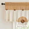 image:imageNICETOWN 2 Pack Linen Valance for Windows Kitchen Living Room Light Filtering Rod Pocket Farmhouse Country Rustic Window Shade for BathroomOfficeNursery 52 Wide x 18 Long TerracottaBurlap