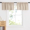 image:imageNICETOWN 2 Pack Linen Valance for Windows Kitchen Living Room Light Filtering Rod Pocket Farmhouse Country Rustic Window Shade for BathroomOfficeNursery 52 Wide x 18 Long TerracottaTaupe