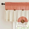 image:imageNICETOWN 2 Pack Linen Valance for Windows Kitchen Living Room Light Filtering Rod Pocket Farmhouse Country Rustic Window Shade for BathroomOfficeNursery 52 Wide x 18 Long TerracottaTerracotta