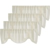 image:imageNICETOWN 2 Pack Linen Valance for Windows Kitchen Living Room Light Filtering Rod Pocket Farmhouse Country Rustic Window Shade for BathroomOfficeNursery 52 Wide x 18 Long TerracottaOff White