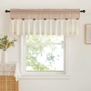 image:imageNICETOWN 2 Pack Linen Valance for Windows Kitchen Living Room Light Filtering Rod Pocket Farmhouse Country Rustic Window Shade for BathroomOfficeNursery 52 Wide x 18 Long Terracottatan