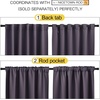 image:imageNICETOWN Light Reducing Curtain Panels Window Draperies  Greyish Purple Color 52x84 inch 2 Pieces Insulating Room Darkening Drapes for Bedroom