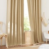image:imageNICETOWN Linen Pinch Pleated Curtain for BedroomLiving Room Thermal Insulated Back Tab Linen Curtain Drapes Soft Rich Material Light Reducing Drape Panels for Window 2 Panels 52 x 84 InchBrown