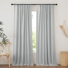 image:imageNICETOWN Linen Pinch Pleated Curtain for BedroomLiving Room Thermal Insulated Back Tab Linen Curtain Drapes Soft Rich Material Light Reducing Drape Panels for Window 2 Panels 52 x 84 InchLight Grey