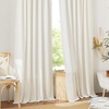 image:imageNICETOWN Linen Pinch Pleated Curtain for BedroomLiving Room Thermal Insulated Back Tab Linen Curtain Drapes Soft Rich Material Light Reducing Drape Panels for Window 2 Panels 52 x 84 InchLinen