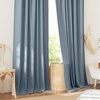 image:imageNICETOWN Linen Pinch Pleated Curtain for BedroomLiving Room Thermal Insulated Back Tab Linen Curtain Drapes Soft Rich Material Light Reducing Drape Panels for Window 2 Panels 52 x 84 InchStone Blue