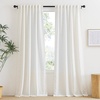 image:imageNICETOWN Linen Pinch Pleated Curtain for BedroomLiving Room Thermal Insulated Back Tab Linen Curtain Drapes Soft Rich Material Light Reducing Drape Panels for Window 2 Panels 52 x 84 InchLinen