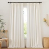image:imageNICETOWN Linen Pinch Pleated Curtain for BedroomLiving Room Thermal Insulated Back Tab Linen Curtain Drapes Soft Rich Material Light Reducing Drape Panels for Window 2 Panels 52 x 84 InchLinen