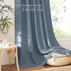 image:imageNICETOWN Linen Pinch Pleated Curtain for BedroomLiving Room Thermal Insulated Back Tab Linen Curtain Drapes Soft Rich Material Light Reducing Drape Panels for Window 2 Panels 52 x 84 InchStone Blue