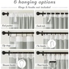 image:imageNICETOWN Linen Pinch Pleated Curtain for BedroomLiving Room Thermal Insulated Back Tab Linen Curtain Drapes Soft Rich Material Light Reducing Drape Panels for Window 2 Panels 52 x 84 InchDark Grey