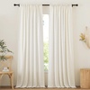 image:imageNICETOWN Linen Pinch Pleated Curtain for BedroomLiving Room Thermal Insulated Back Tab Linen Curtain Drapes Soft Rich Material Light Reducing Drape Panels for Window 2 Panels 52 x 84 InchLinen