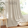 image:imageNICETOWN Linen Pinch Pleated Curtain for BedroomLiving Room Thermal Insulated Back Tab Linen Curtain Drapes Soft Rich Material Light Reducing Drape Panels for Window 2 Panels 52 x 84 InchTaupe