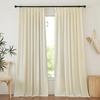 image:imageNICETOWN Linen Pinch Pleated Curtain for BedroomLiving Room Thermal Insulated Back Tab Linen Curtain Drapes Soft Rich Material Light Reducing Drape Panels for Window 2 Panels 52 x 84 InchButter
