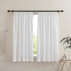 image:imageNICETOWN Linen Pinch Pleated Curtain for BedroomLiving Room Thermal Insulated Back Tab Linen Curtain Drapes Soft Rich Material Light Reducing Drape Panels for Window 2 Panels 52 x 84 InchWhite