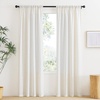 image:imageNICETOWN Linen Pinch Pleated Curtain for BedroomLiving Room Thermal Insulated Back Tab Linen Curtain Drapes Soft Rich Material Light Reducing Drape Panels for Window 2 Panels 52 x 84 InchLinen